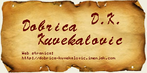 Dobrica Kuvekalović vizit kartica